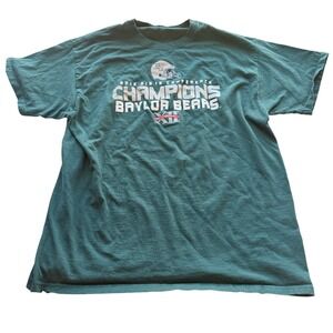 Vintage Port & Company Men t-shirt XL 2013 Big 12 Champion Baylor Bears Green